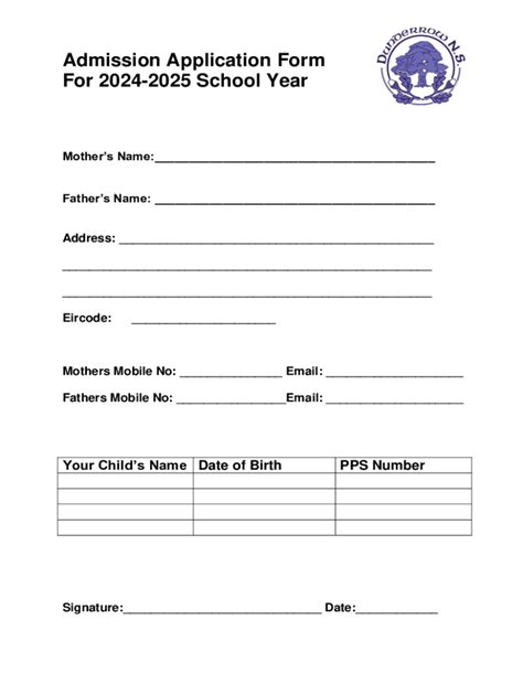 Application for Admissions (S.Y. 2024.